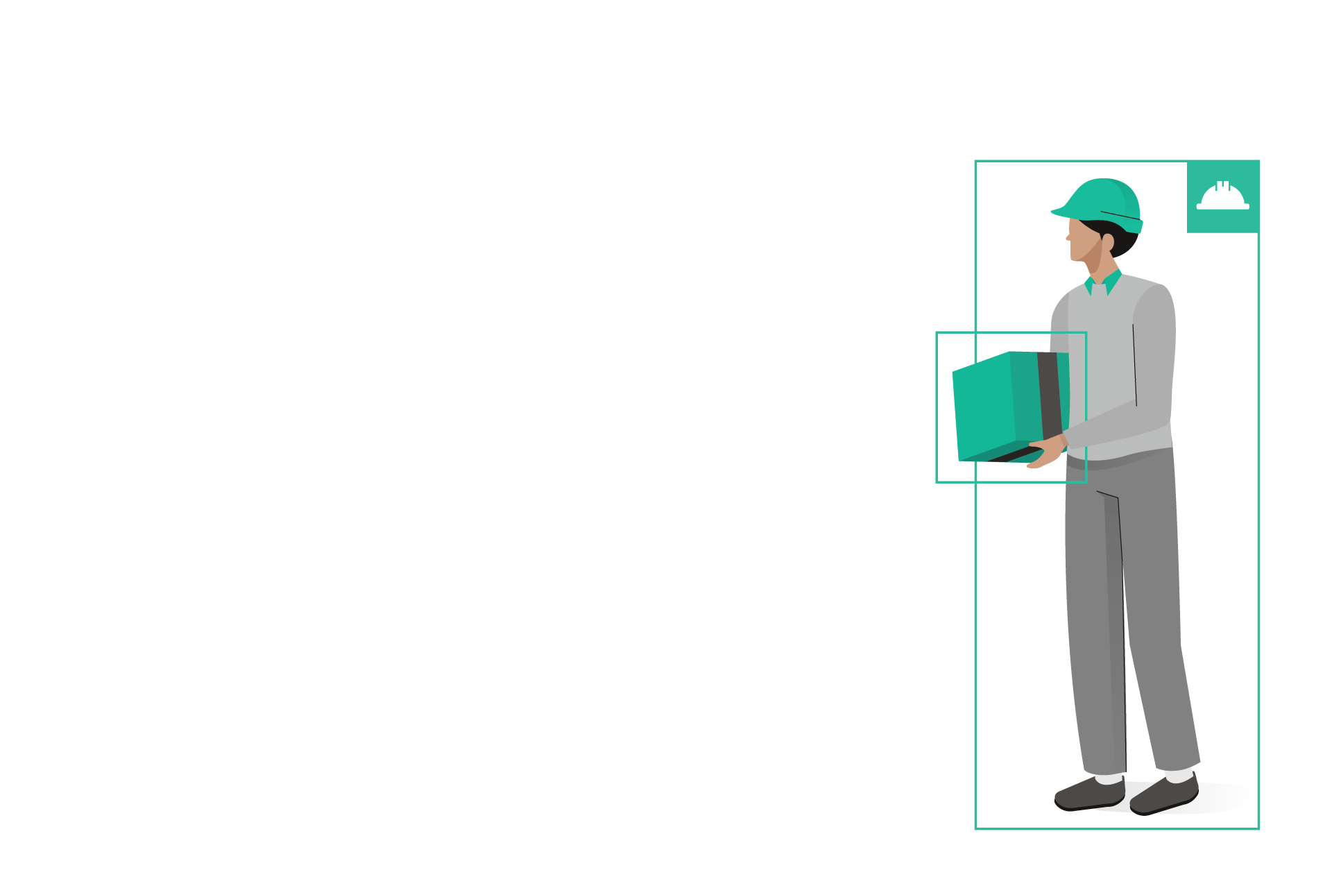 Helmet detection for large industrial sites animatie